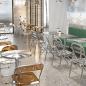 Preview: Großhandel B2B Stuhl aus Edelstahl für Restaurant Kantine klappbar